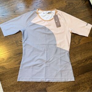 NWT Adidas by Stella McCartney Striped Short Sleeve Workout Tee